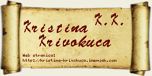 Kristina Krivokuća vizit kartica